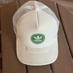 Adidas Cream and Green Mesh Cap